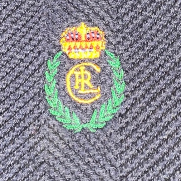 Chaps Ralph Lauren Mens Blue Cotton Sweater Crew Neck Pullover Crown Logo L - Picture 5 of 7